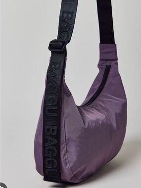 BAGGU: Medium Nylon Crescent Dusty Violet🪻